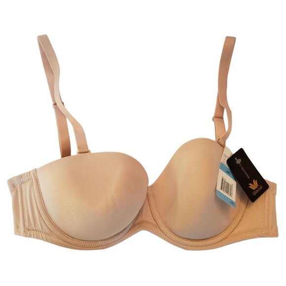 BRA BUNDLE WACOAL 3-IN-1 STRAPLESS & T-SHIRT UNDERWIRE BRA NUDE & BLACK SZ 34C - Picture 3 of 16
